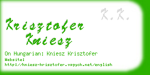 krisztofer kniesz business card